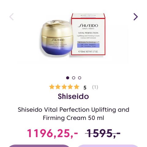 Shiseido Vital Perfection - dagkrem .+ nattkrem + bonus