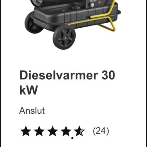 Dieselvarmer 30 kw