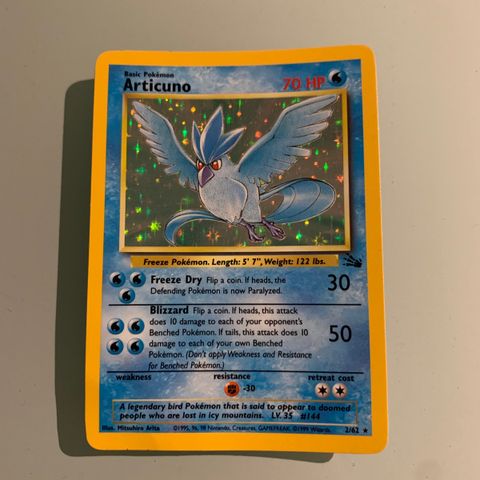 Articuno pokemon kort selges