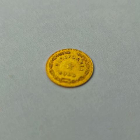 1858 California Gold "Indian" token - Fin liten 166 år gammel mynt