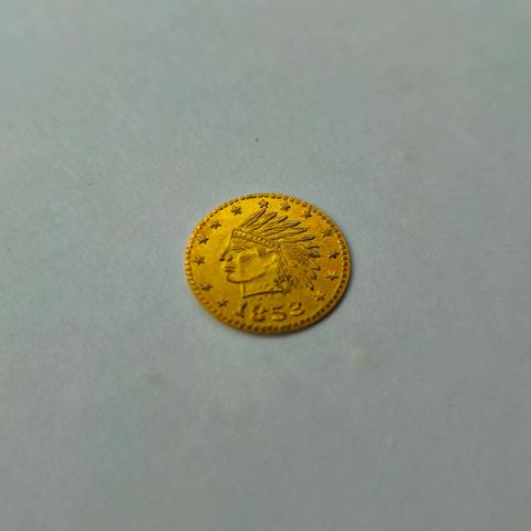 1858 California Gold "Indian" token - Fin liten 166 år gammel mynt