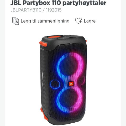 JBL Partybox 110 Partyhøytaler