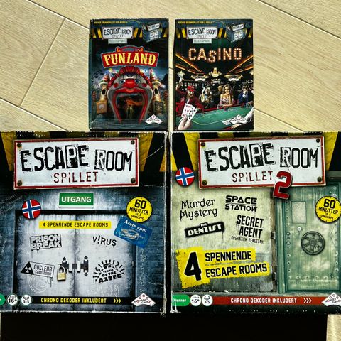 Escape room spillet 1 og 2 + tilleggspakker