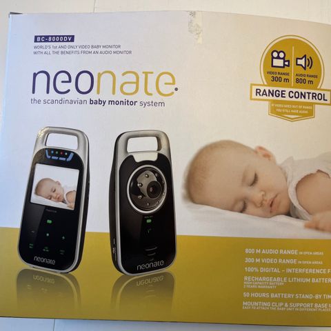 Neonate babymonitor BC8000DV med video med ekstra babyenhet