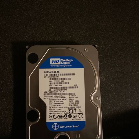 650gb hard disk i fungerer som den skal