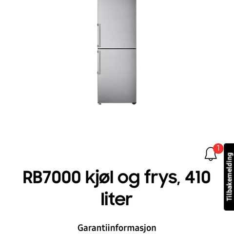 Kombo Kjøleskap/frys Samsung