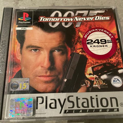 007 Tomorrow Never Dies til Playstation 1 - platinum edition