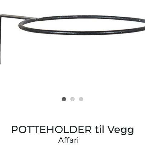 Potteholder til vegg