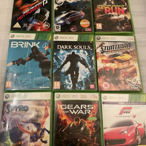 XBOX 360 spill 50kr stk!