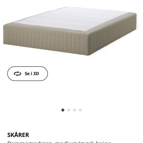 Skårer ramme- madrass , Ikea