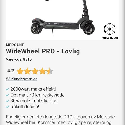 Mercane widewheel 2000what  (LOVLIG KAN FORSIKRES )