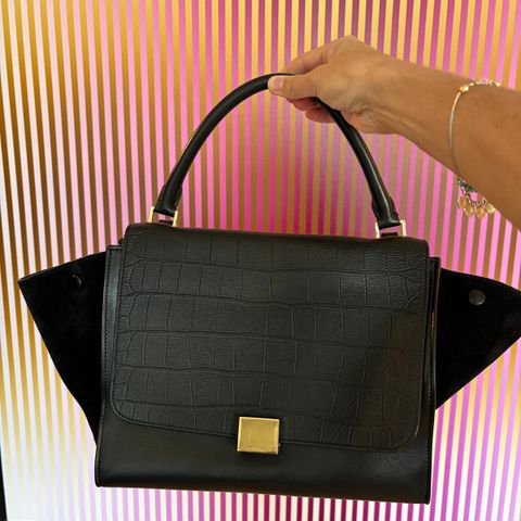 Celine Trapeze veske i str Large