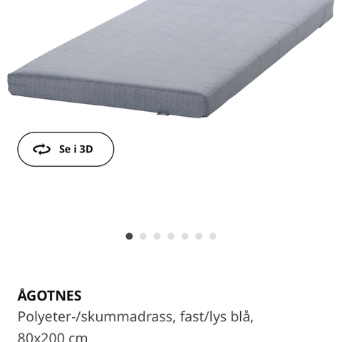 IKEA ÅGOTNES madrass gis bort.