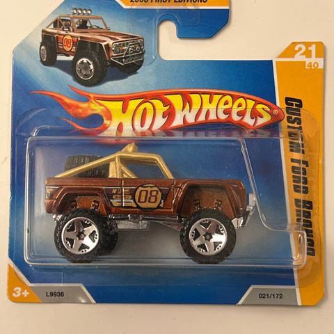 2008 Hot Wheels Custom Ford Bronco - 2008 FIRST EDITIONS - L9936