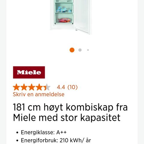 Miele kombiskap