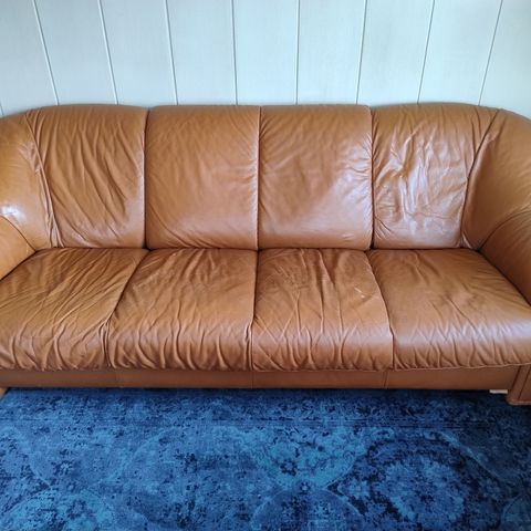 Ekornes Stockholm 3+2 seters skinnsofaer