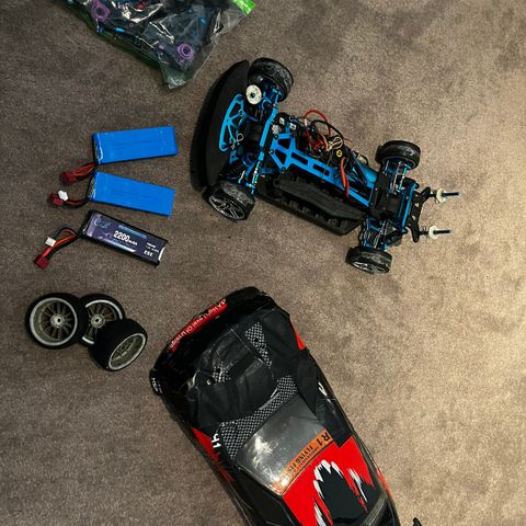 RC bil HSP Drift - 1:10 Brushless med 3 batterier