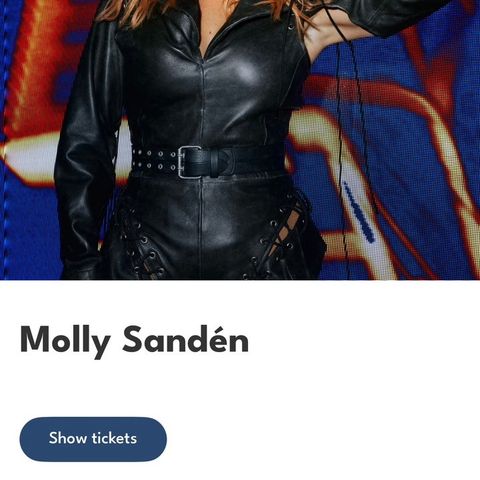 Molly Sandén 30 November i Stockholm