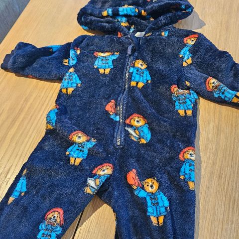 Paddington fleece bodysuit with hood