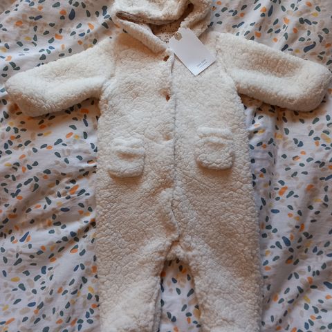 New ZARA baby teddy onesie, size 74cm/6-9M