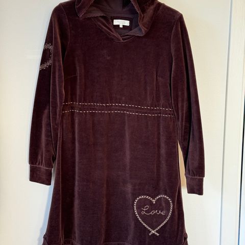 Super herlig velour kjole fra Va Vite, str. M, kr. 200,-