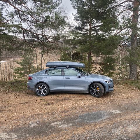 Skiguard skiboks til Polestar 2, lakkert + stativ