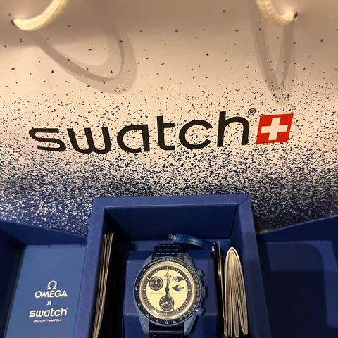 Helt ny m/kvittering Omega x Swatch Mission to the Super Blue Moonphase