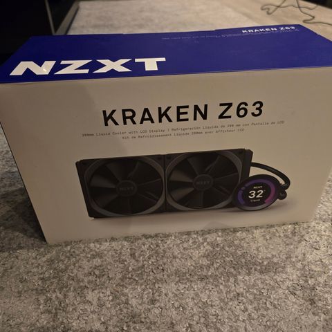 NZXT Kraken Z63 AIO CPU Vannkjøler - Topp Tilstand!