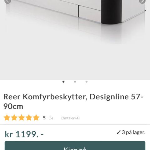 Reer komfyrbeskytter