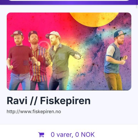 1 Billett til Ravi konsert i Stavanger 14 sept