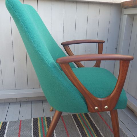 RESERVERT.Retro/Vintage- Nyrenovert "Kelly" fra Lieds, 60-talls -teak og ull