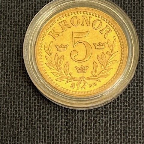 Svensk 5 kr 1899 Gull