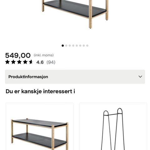 To skohylle fra clas ohlson selges