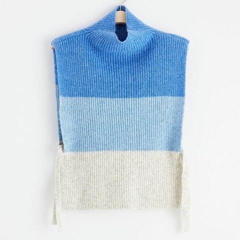 New Lindex 6% wool knit bib neck, one size