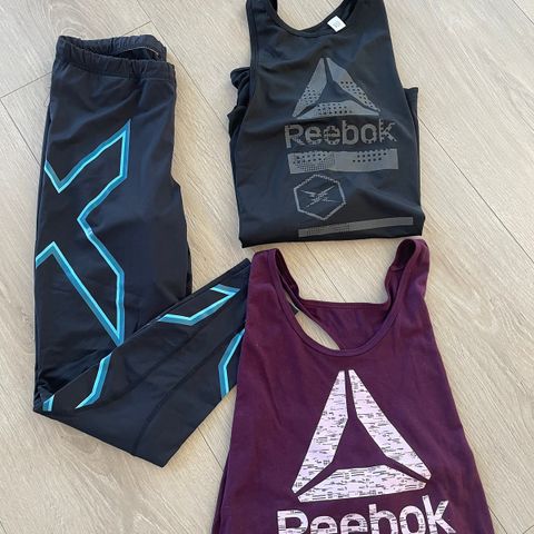 Treningspakke i størrelse L! 2xu og Reebok!