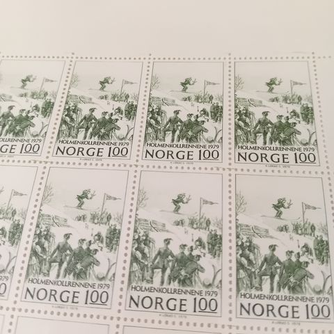 HELARK FRIMERKER NORGE NK 838-839-840 SERIEN HOLMENKOLLRENNENE 1979