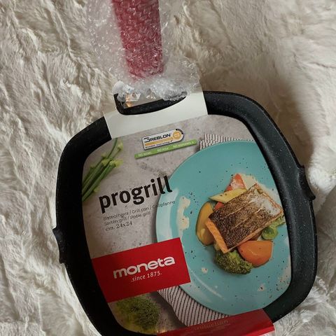 flott gave!!🎁🍲Grillpanne "MONETA"  24x24 cm 🥖🥜🫕 Ubrukt!