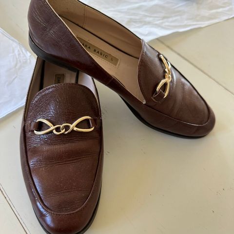 Nydelige cognacfargete «Gucci aktige» loafers