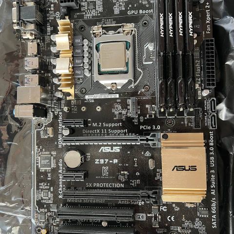 Intel Core i7-4790K, 16GB DDR3 RAM og ASUS Z97-P hovedkort