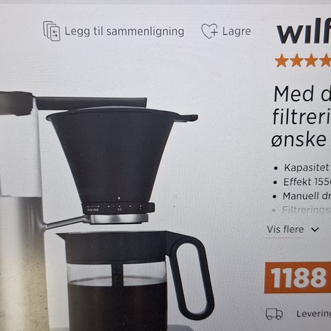 Kjapp kaffetrakter fra Wilfa