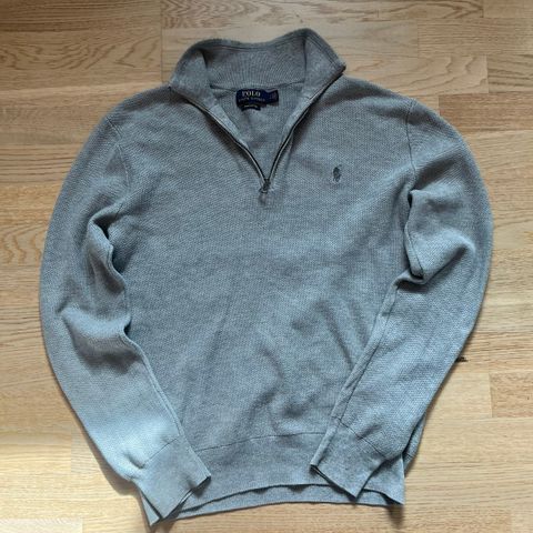 Polo Halfzip grå