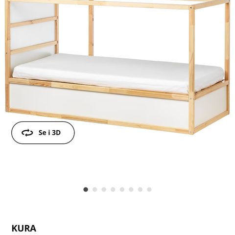 Ikea KURA seng i furu selges billig, lite brukt