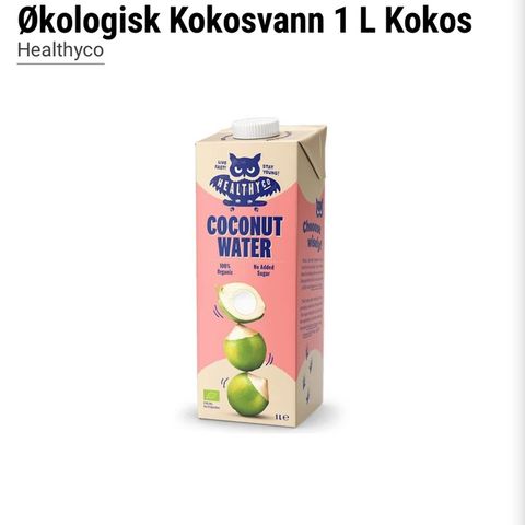 Økologisk Kokosvann 1 L Kokos Healthyco