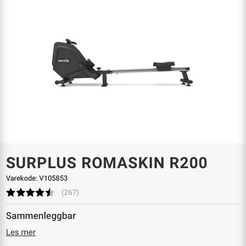 RESERVERT! Sur-Plus  Romaskin til salgs 1500kr