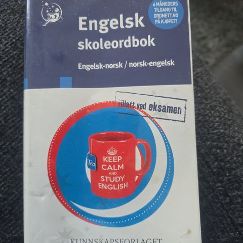 Engelsk skoleordbok til salg.