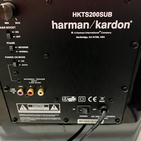 Harman Kardon HKTS200SUB Subwoofer Black