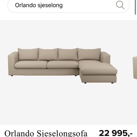 Orlando sjeselongsofa