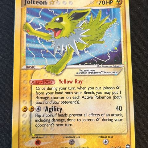 Pokemonkort, Jolteon Gold star 101/108