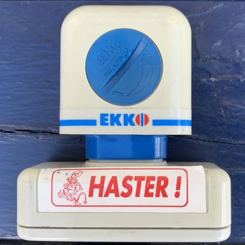 Stempel: "Haster"