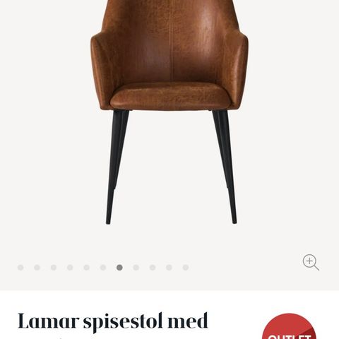 Lamar spisestol med armlene 6 stk